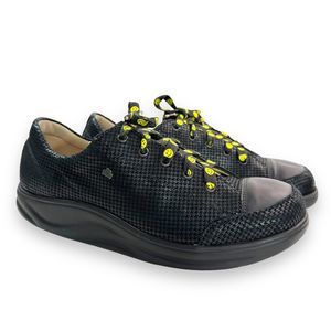Finn Comfort Ikebukuro Comfort Sneaker Shoe sz 40/9-9.5 Black Leather Germany